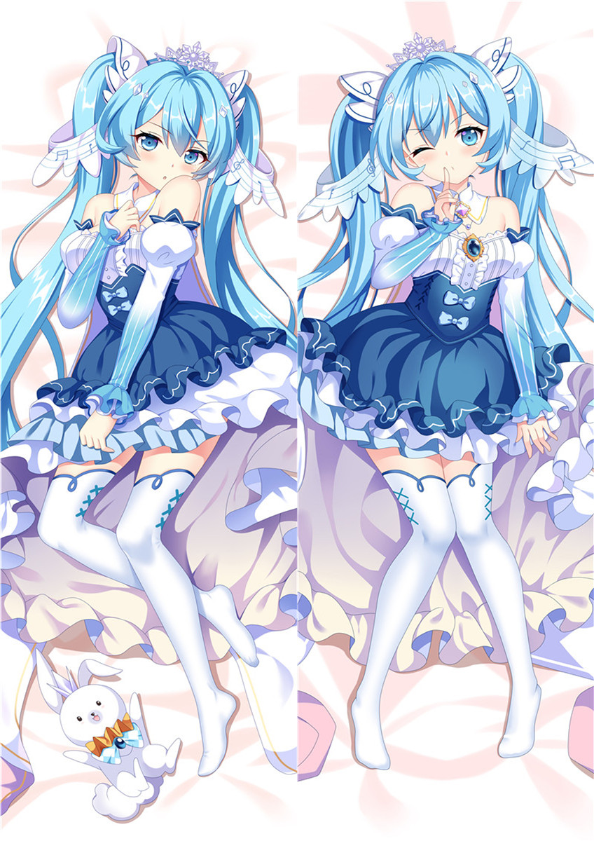 Snow Hatsune Miku Anime Dakimakura Japanese Love Body Pillow Case